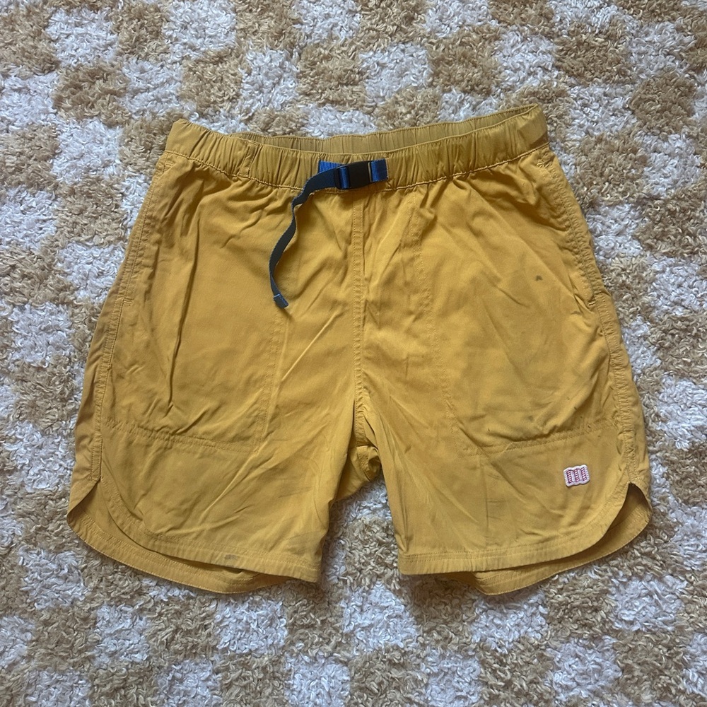 Topo Designs Mustard Yellow River Shorts